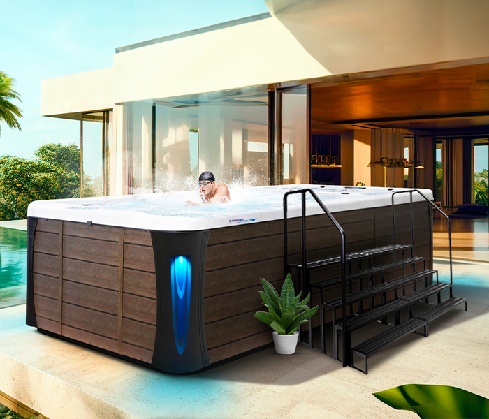 Calspas hot tub being used in a family setting - Belleville